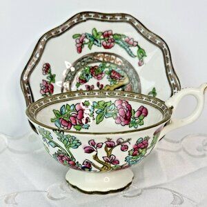 Vintage Coalport Cup and Saucer Floral England
